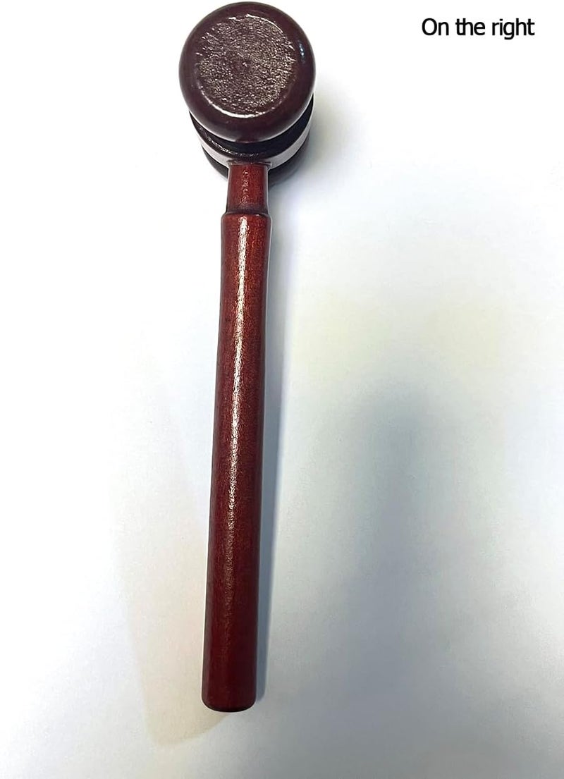 Aliotech Wooden Courtroom Gavel Judge Gavel Costume Accessory Justice Costume Accessories Props for Auction Sale Using Only - Image 4